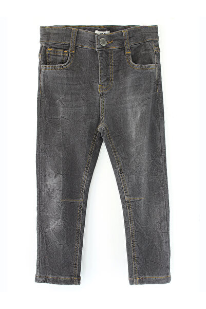 DobaKids Unisex Baby Denim Pants with Vintage Detail Black Unisex Baby Jeans