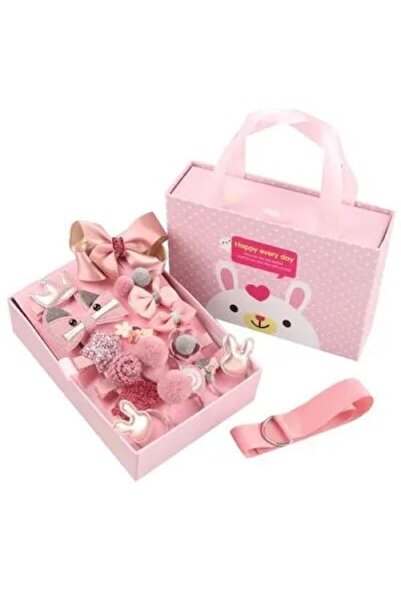 ALHENA Set of 18 Hair Accessories for Girls - (pink)