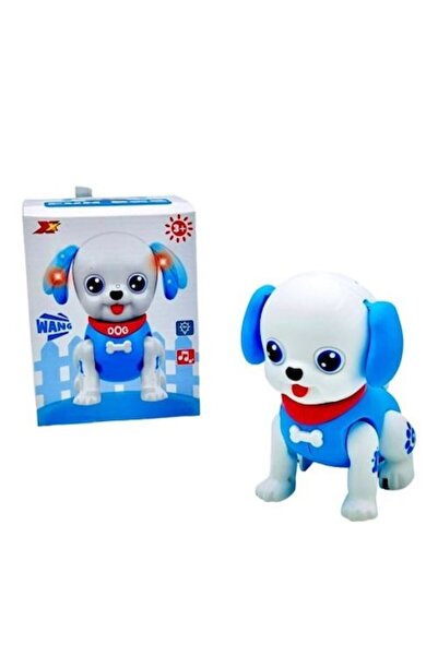 OEM Interactive puppy with music and lights, jumps and walks, Fun Dog, white/blue