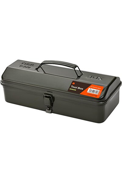 Lawazim 36cm Metal Tool Box - Durable, Rust & Corrosion Resistant, Latch Lock (Green)