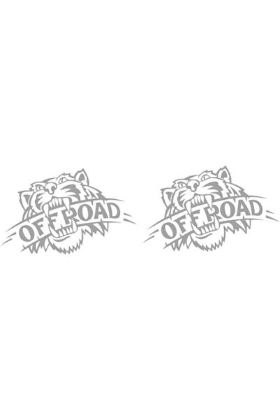 Oracal 651 Set 2 Stickere Off Road, Tigru 4x4, 25cm, alb