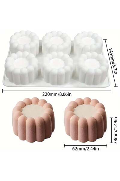 Dharst 6-cavity single-port silicone mold - T14035