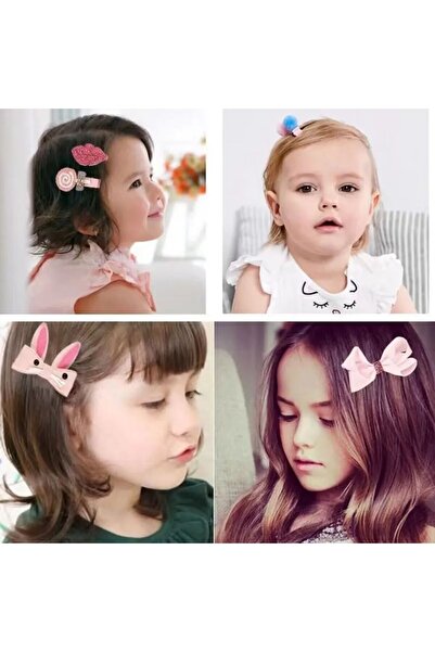 ALHENA Set of 18 Hair Accessories for Girls - (pink)