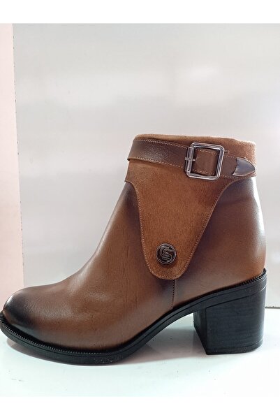 atakan ayakkabı giyim Kadın Taba Topuklu Bot