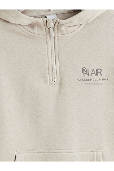 LC Waikiki Lcw Kids Beige Hooded Boys Tracksuit Set