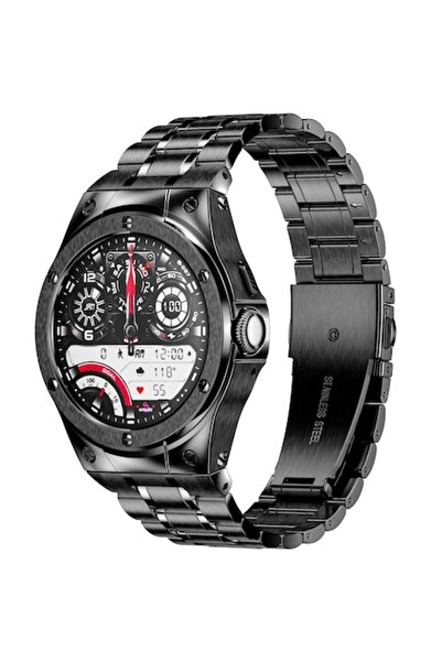 Blueshaweu Band and Case for Google Pixel Watch 2, Stainless Steel, Adjustable, Black