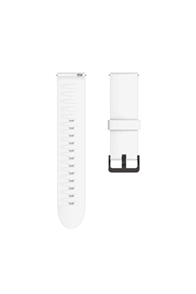 Blueshaweu Silicone strap compatible with TUYOMA LW36 Smartwatch, Adjustable, Comfortable, White