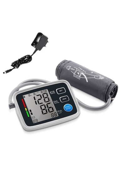 ALHENA Urion U80EH Upper-Arm Digital Blood Pressure Monitor with Mains Adapter, Adjustable Cuff (White)