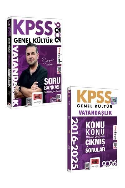 Yargı Yayınları 2026 KPSS Genel Kültür Tamamı Çözümlü Vatandaşlık Soru Bankas...