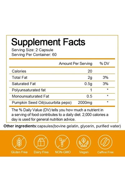 Beworths Pumpkin Seed Oil (Alhena Beworths) — Soft Capsules for Health, 60 Capsules