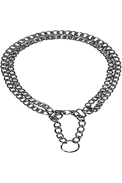 Trixie سلسلة نصف خانقة مزدوجة الصف من الكروم مع حزام تخفيف الضغط، 35 سم × 2.0 مم