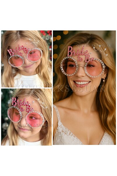 QUEEN AKSESUAR نظارات حفلة العزوبية للعروس مع كتابة 'عروس المستقبل' وتصميم ال...