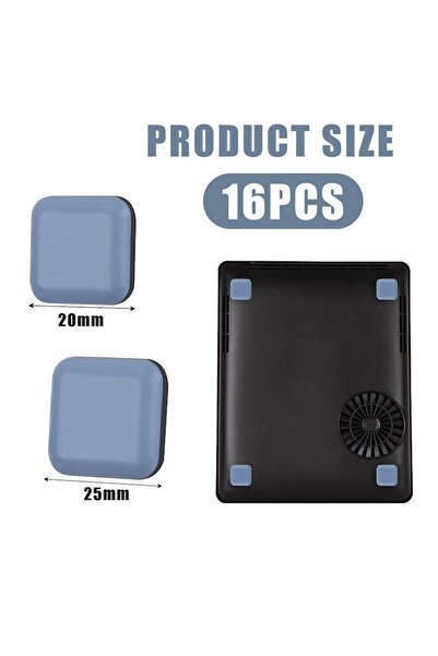 SAVİTA Self-adhesive Square Gliders 20/25mm, 16 pcs