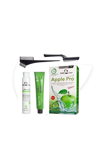 SWİFT صبغة شعر سوداء طبيعية 1/0 - أبل برو 100 مل