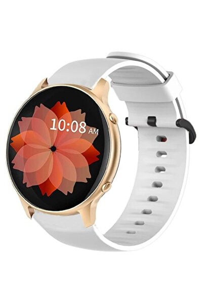 Blueshaweu Silicone strap compatible with TUYOMA LW36 Smartwatch, Adjustable, Comfortable, White