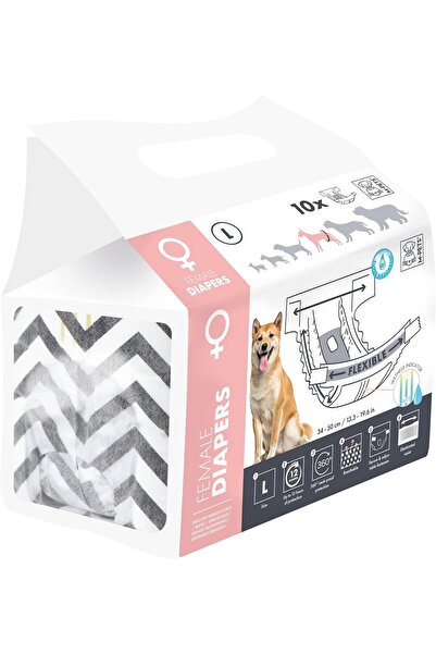 M-PETS حفاضات الكلاب، كبير، عبوة من 10 قطع