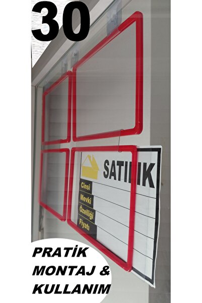 ETİKETLİK FİYATLIK METAL ASKILI VİTRİN EMLAK ÇERÇEVE – Aletsiz, 5 Dakikada Ku...