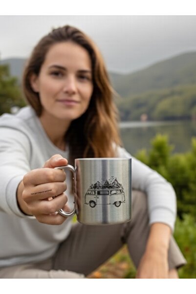 Orcamp Asılabilen karabinal kulplu Çelik kamp piknik bardağı çift cidarlı 304...