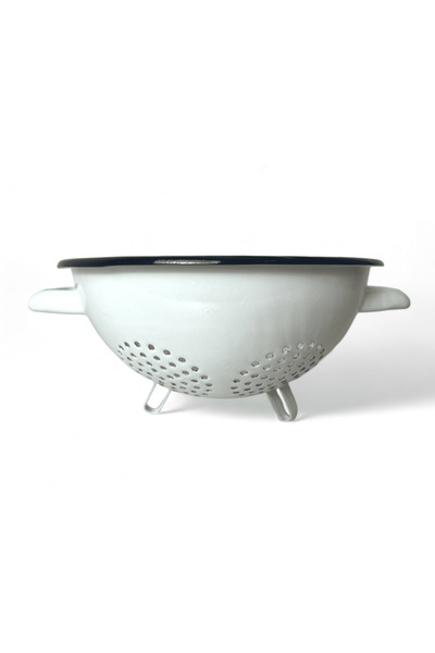 Emailul Medias Enameled colander with legs, 20cm