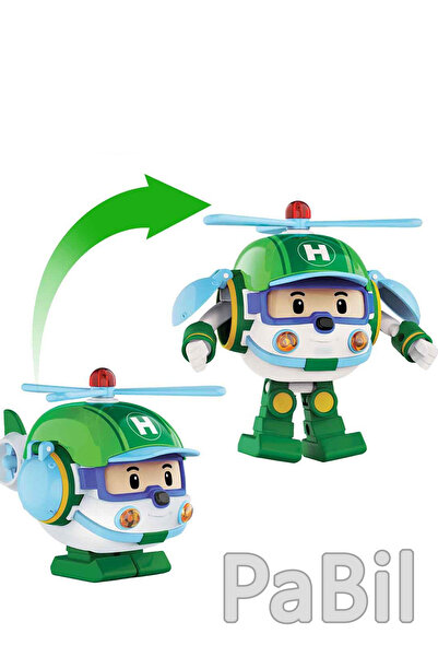 PaBil Robocar Poli Dönüşebilen Robot Araba Aksiyon Figür Oyuncak - Helly 10 - 12 cm