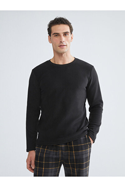 LC Waikiki Özmarka Yeni Sezon Standart Kalıp Ekose Polar Erkek Pijama Takımı