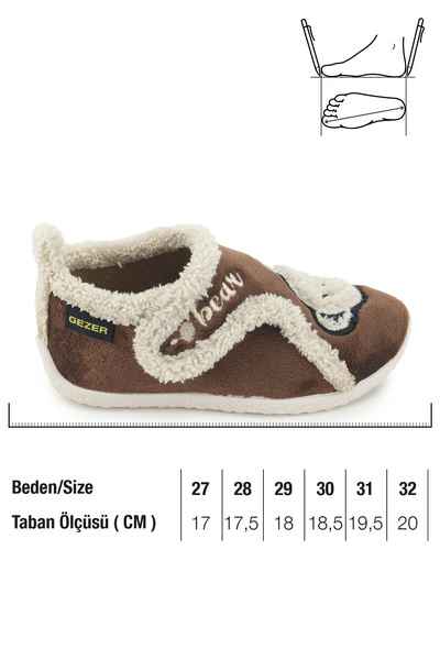 GEZER Παιδικές παντόφλες με βέλκρο Unisex με ρυθμιζόμενη σόλα