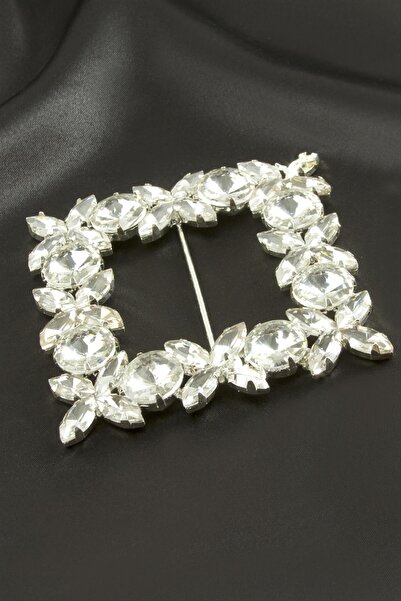 ZERO LAND Nrzsnt Flower Square Stone (130752) Belt Buckle-Red