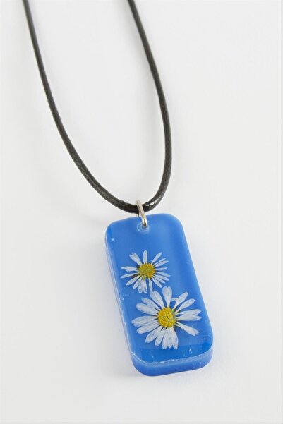 ZERO LAND Nrzsnt Daisy Rectangle (130812) Epoxy Pendant-Purple