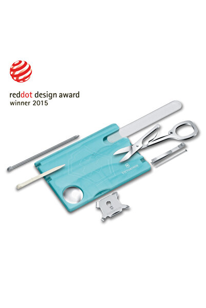 Victorinox Card Multifunctional 0.7240.T21 SwissCard Nailcare, Albastru Trans...