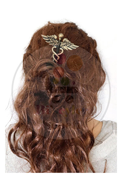 Bi'şeyler Sepeti Caduceus Hairpin Hair Clip
