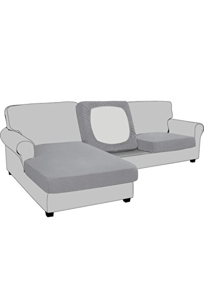 HGD BXFUL Stretch Sofa Cover, 1-Seater, Light Gray