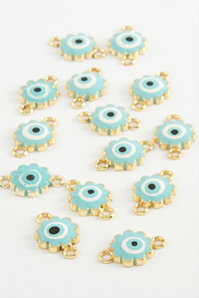 ZERO LAND Nrzsnt Flower Double Handle Enamel Bracelet and Pendant Apparatus (130748) 1 Piece-Turquoise