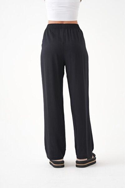 badminton Black Viscose Pants