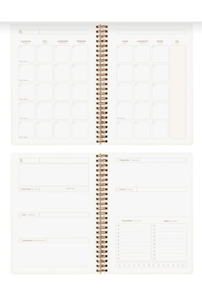 Copyder A5 Spiral Linen Undated Planner Agenda Green Color Infinity Planner Fountain Pen Compatible