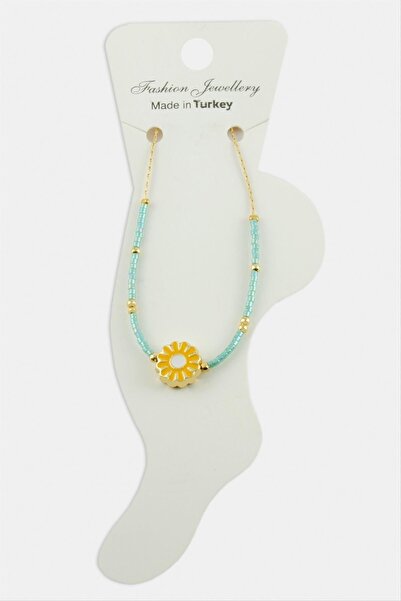 ZERO LAND Nrzsnt Nazar Miyoki (131007) Beaded Anklet-Turquoise