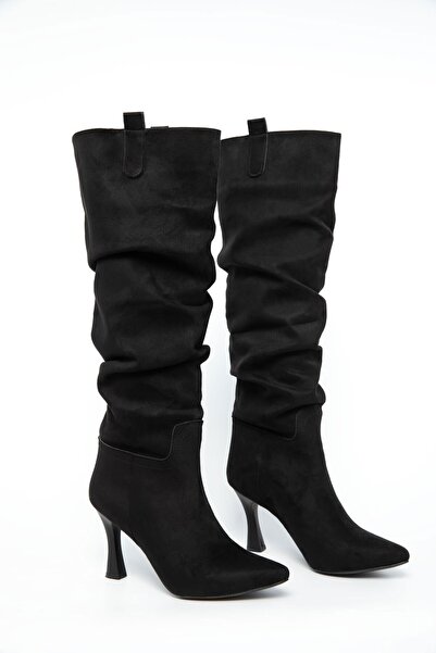 Ventes Bilek Büzgülü İnce Topuklu Kadın Çizme 5038511-z