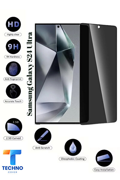 foxpower Samsung S24 Ultra Uyumlu Tam Kapatan Hayalet Ekran Koruyucu 6D Tempe...