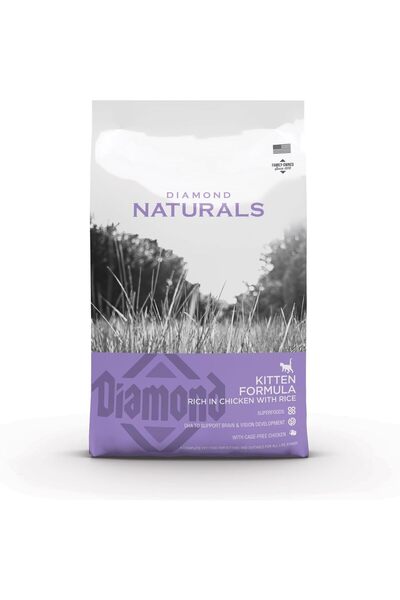 Diamond Naturals تركيبة طعام القطط الصغيرة بالدجاج والأرز، 1 كجم، قطع مضغوطة