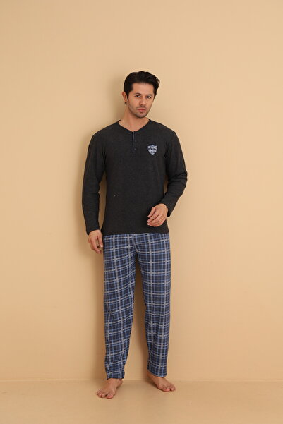 Wordex Flkn 7015 Interlock Winter Plaid Pajama Men's Pajama Set
