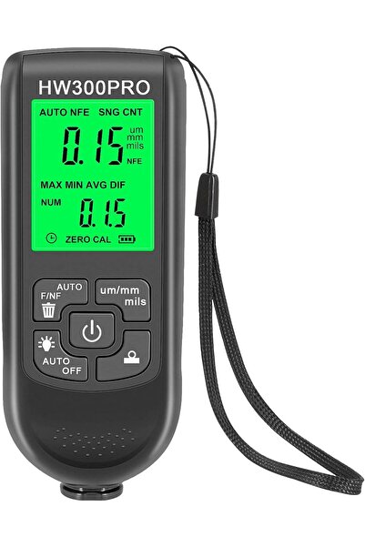 EACAM مقياس سمك الطلاء - 0-2000 ميكرومتر Fe وNFe مقياس عمق طلاء السيارة