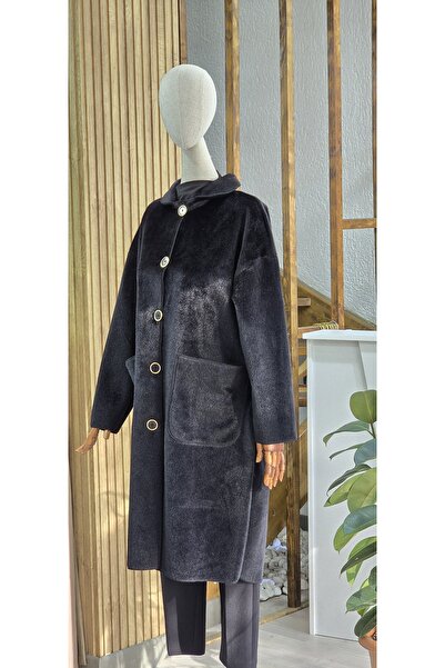 NANTİREA Long Plush Button Cardigan