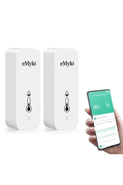 Chatthen Termometru și higrometru inteligent WiFi, Chatthen, senzor portabil,...