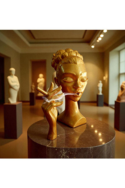 Uğur Böceği Ticaret El Yapımı Gold Kadın Büst Geri Akış Tütsülük – Dekoratif Biblo ve Ev Aksesuarı