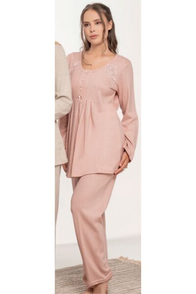 Bone Club Luxury Premium 3-Piece Maternity Pajama Set with Postpartum Gown