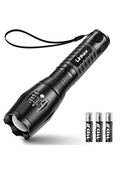 Linkax LED фенерче, 800 лумена, алуминий, 5 режима, водоустойчиво, съвместимо...