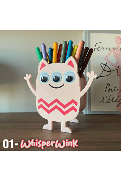 HasFar Tech حامل أقلام ويسبر وينك اللطيف على شكل وحش - منظم سطح المكتب