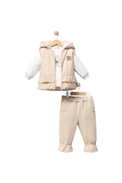 Buqete Flower Printed Y Vest Set Three Strap Girl's Set