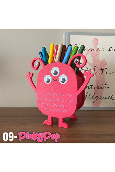 HasFar Tech حامل أقلام ملون على شكل وحش من بينكي بوب - منظم سطح المكتب