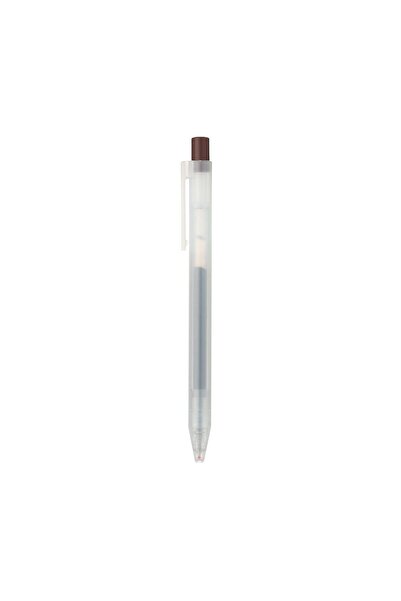 Muji Gel Ink Knock TypeÂ Ballpoint Pen, 0.5 mm, Brown