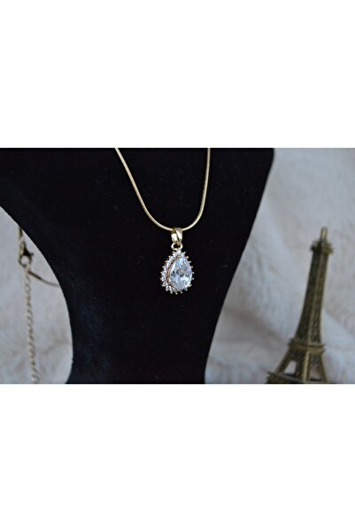 Stainlesss stellss قلادة نسائية من الفولاذ على شكل قطرة